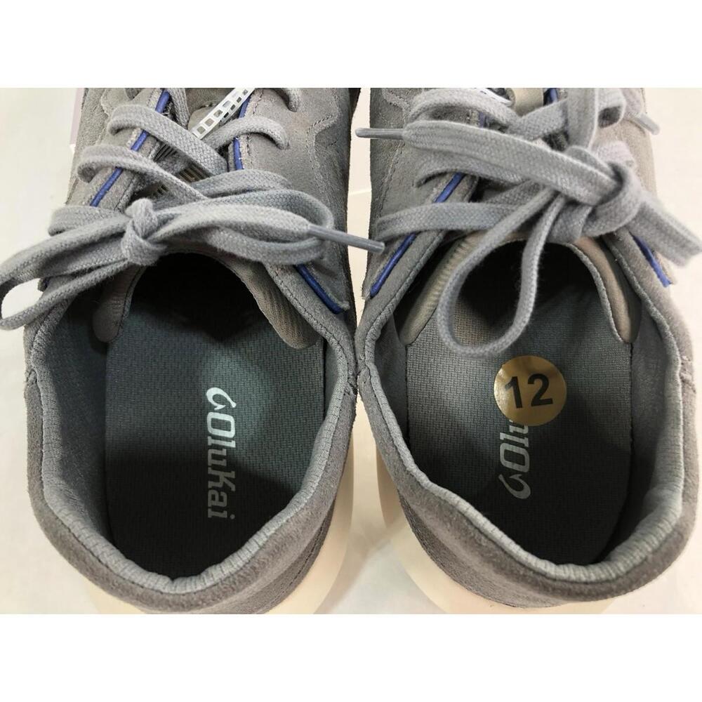 OluKai Koheo Men Size 12 Charcoal Gray Suede Collapsible Drop-In Heel Shoes $160 - Picture 6 of 9